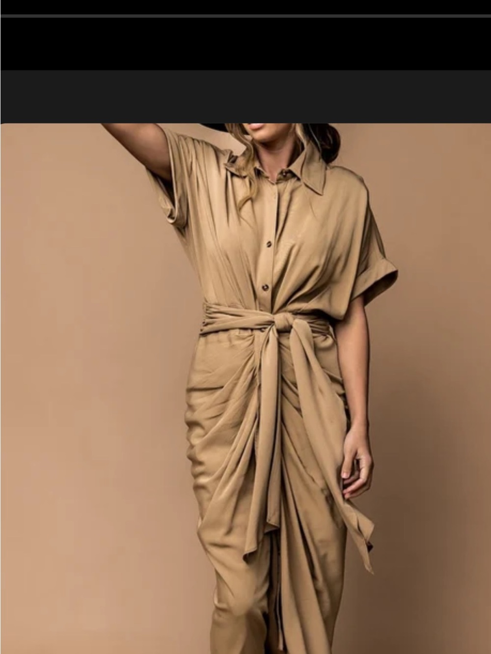 Dressed In LaLa Tie-Waist Shirt Dress